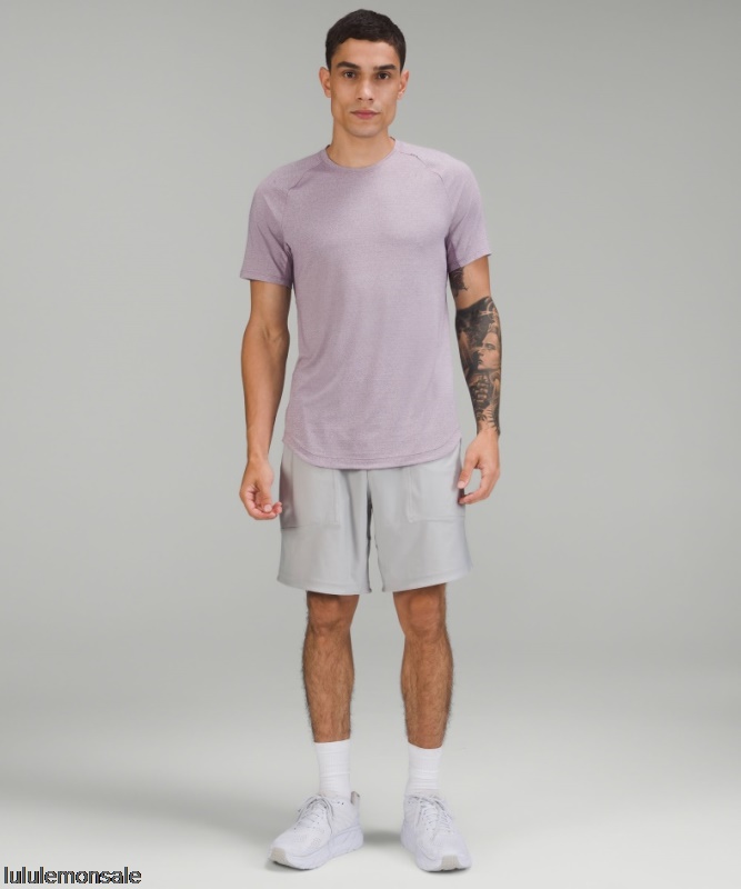 Lululemon Deutschland DELULU801 | Drysense Training Kurzarm Shirt Meliert Lila Asche